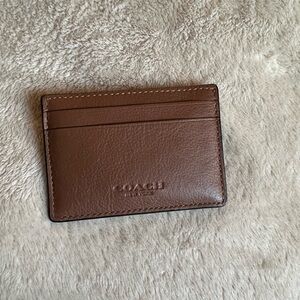 Coach Tan Leather Card Holder